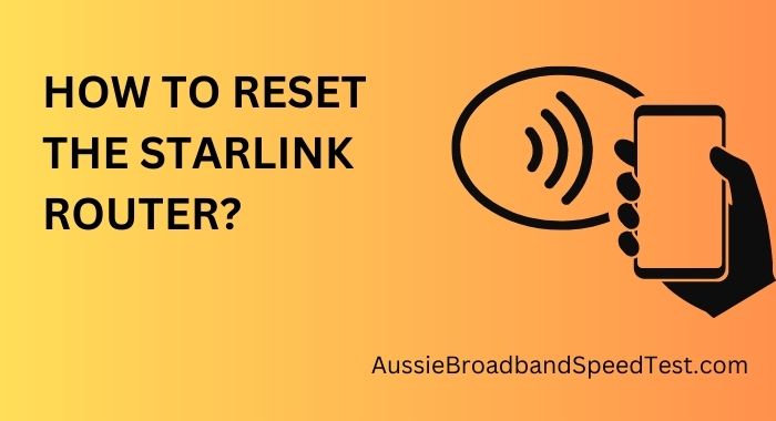How to reset the Starlink router?